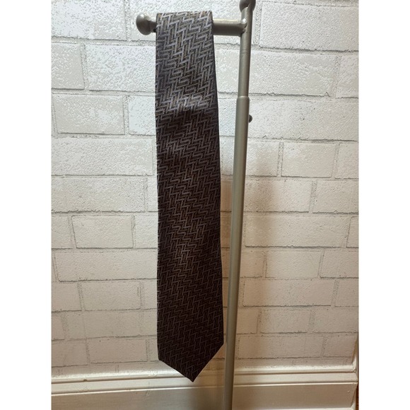 Robert Talbott Other - Robert Talbott Best of Class Nordstrom Silk Tie Geometric Gold Silver Grey USA